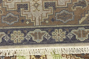Cream Tribal 3X12 Indo-Viss Oriental Runner Oriental Rug