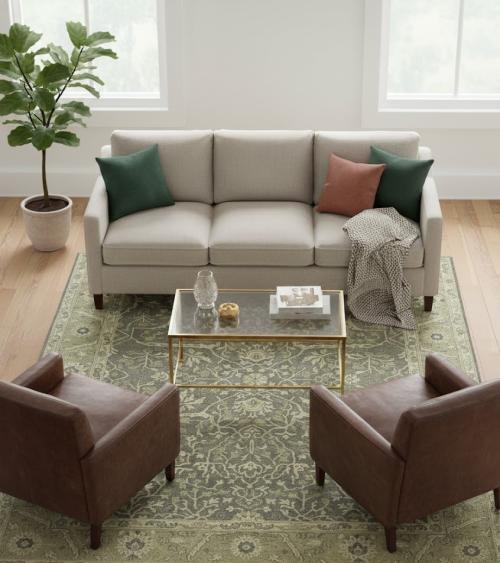 Brown Floral 8X10 Chobi Peshawar Oriental Rug