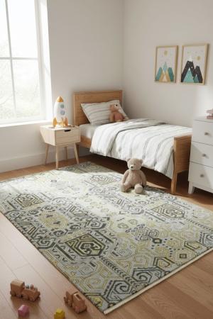 Light Gray 4X6 Contemporary Rug