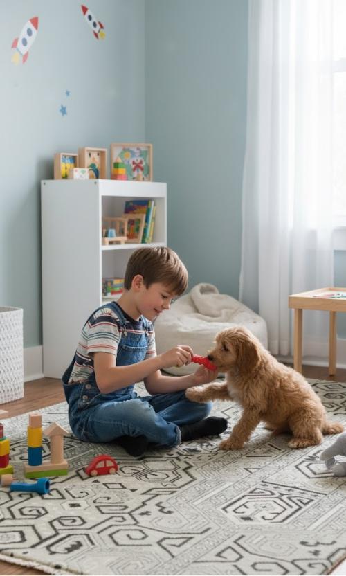 Beige 4X6 Contemporary Rug