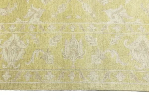 Muted Golden Yellow Floral 12X15 Transitional Oriental Rug