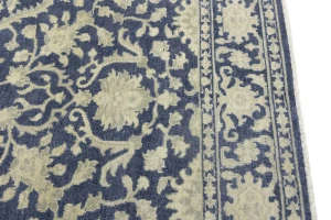 Muted Slate Blue Floral 8X10 Transitional Oriental Rug