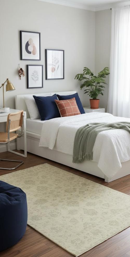 Muted Beige Floral 5X8 Transitional Oriental Rug