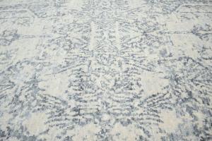 Multicolored Silk Abstract 8X10 Distressed Modern Oxidized Rug