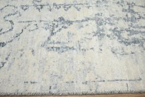 Multicolored Silk Abstract 8X10 Distressed Modern Oxidized Rug