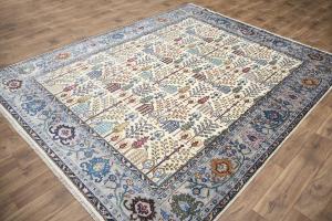 Multicolored Transitional 8X10 Distressed Modern Oriental Rug