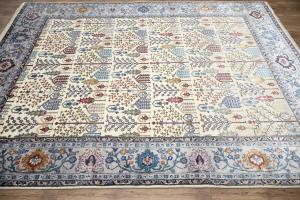 Multicolored Transitional 8X10 Distressed Modern Oriental Rug