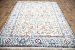 Multicolored Transitional 8X10 Distressed Modern Oriental Rug