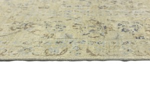 Beige Transitional 8X10 Distressed Indo-Nain Oriental Rug