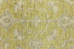Muted Golden Yellow Floral 3X8 Transitional Oriental Runner Rug