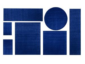Royal Blue Solid Gabbeh Modern Rug in All Size