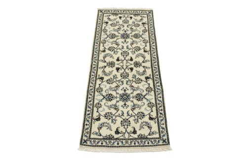 Cream Classic 3X6 Nain Kashmar Persian Runner Rug