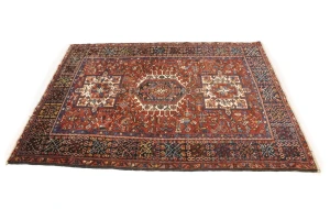 Semi Antique Rusty Red Tribal 5X6 Karajeh Persian Rug