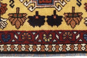 1'8 x 3'2 Hand Knotted Yalameh Geometric Persian Wool Rug