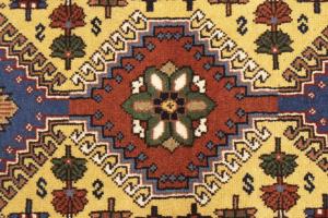 1'8 x 3'2 Hand Knotted Yalameh Geometric Persian Wool Rug