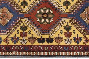 1'8 x 3'2 Hand Knotted Yalameh Geometric Persian Wool Rug