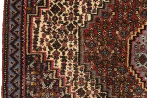 Vintage Cream Geometric 2'6X3'3 Bidjar Persian Rug