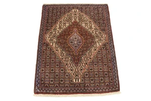 Vintage Cream Geometric 2'6X3'3 Bidjar Persian Rug