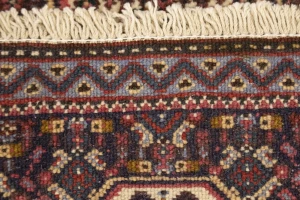 Vintage Cream Geometric 2'6X3'3 Bidjar Persian Rug