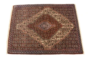 Vintage Cream Geometric 2'6X3'3 Bidjar Persian Rug