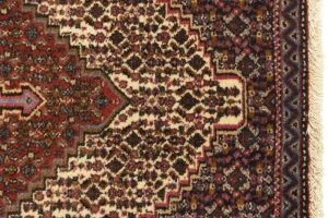 Vintage Cream Geometric 2'6X3'3 Bidjar Persian Rug