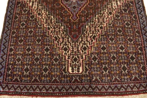 Vintage Cream Geometric 2'6X3'3 Bidjar Persian Rug