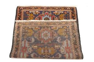 Vintage Purple-navy Tribal 2'9X4 Hamedan Persian Rug