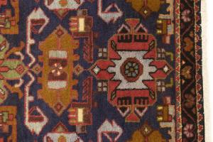 Vintage Purple-navy Tribal 2'9X4 Hamedan Persian Rug