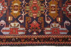Vintage Purple-navy Tribal 2'9X4 Hamedan Persian Rug