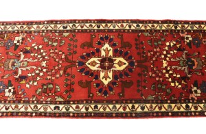 Vintage Red Floral 2'5X9'7 Lilian Persian Runner Rug