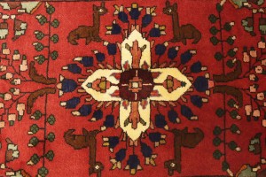 Vintage Red Floral 2'5X9'7 Lilian Persian Runner Rug