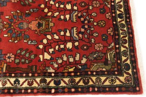 Vintage Red Floral 2'5X9'7 Lilian Persian Runner Rug