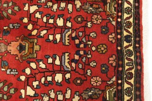 Vintage Red Floral 2'5X9'7 Lilian Persian Runner Rug