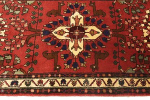 Vintage Red Floral 2'5X9'7 Lilian Persian Runner Rug