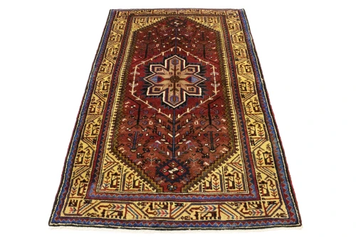 Vintage Tribal Rust Red 4X7 Hamedan Persian Rug