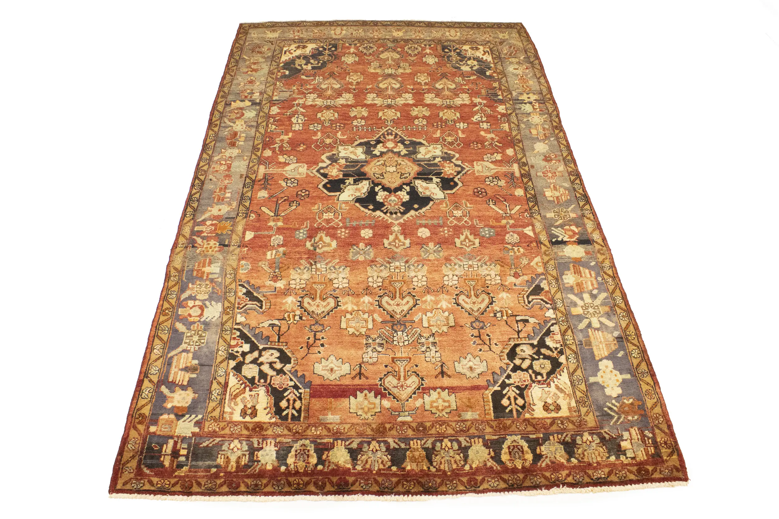 Semi Antique Tribal Rusty Red 6'3X10'5 Hamedan Persian Rug