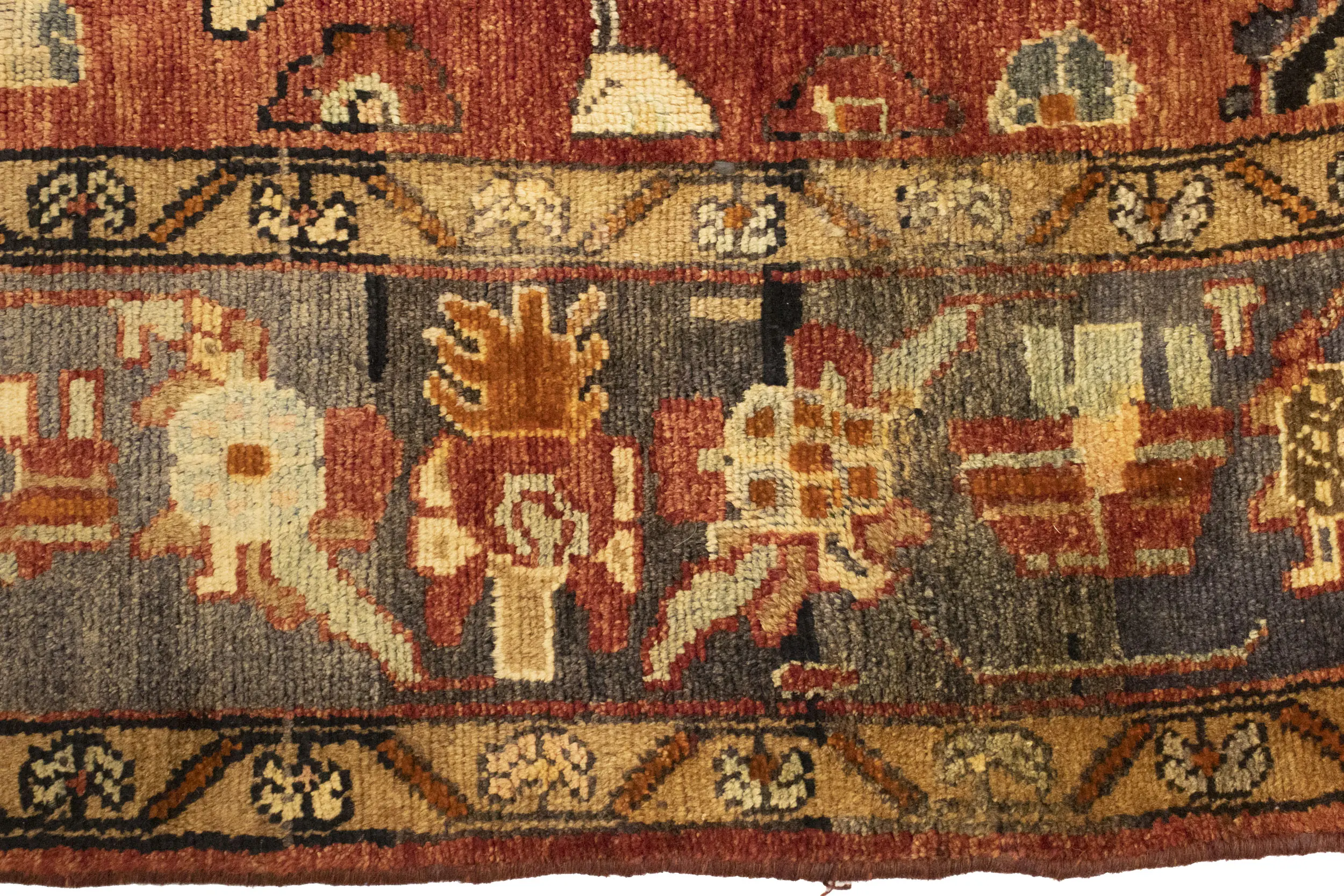 Semi Antique Tribal Rusty Red 6'3X10'5 Hamedan Persian Rug
