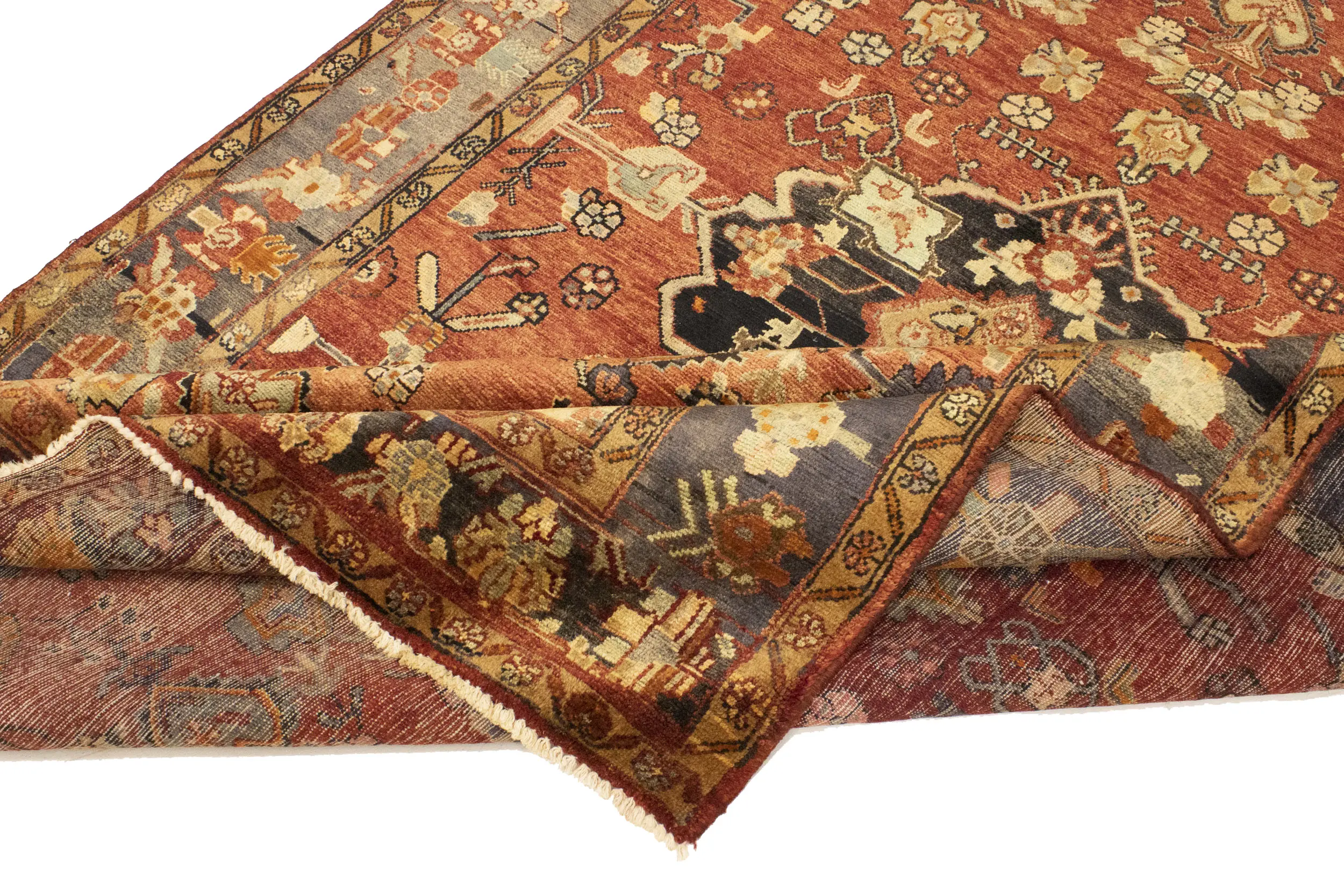 Semi Antique Tribal Rusty Red 6'3X10'5 Hamedan Persian Rug