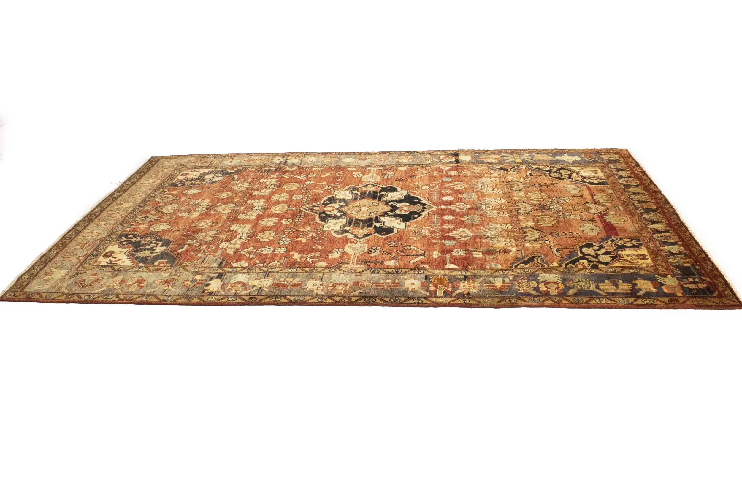 Semi Antique Tribal Rusty Red 6'3X10'5 Hamedan Persian Rug