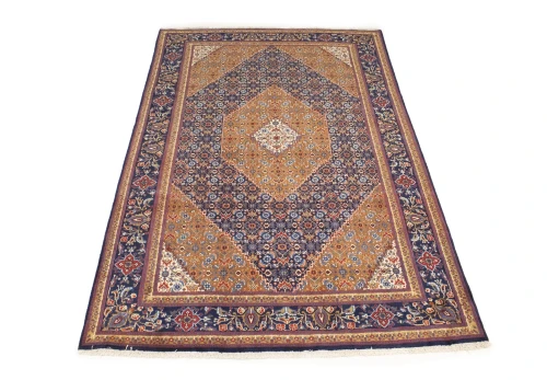 Purple-navy Floral 6'3X9'7 Vintage Oriental Persian Rug