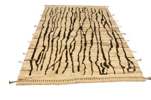 Beige Tribal Modern 6X9 Moroccan Style Oriental Rug