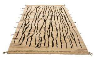 Beige Tribal Modern 6X9 Moroccan Style Oriental Rug