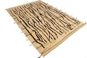 Beige Tribal Modern 6X9 Moroccan Style Oriental Rug