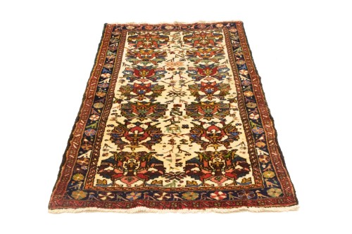 Vintage Floral Tribal 3X5 Karajeh Persian Rug