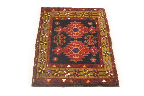 Vintage Tribal Geometric 2X3 Heriz Persian Rug