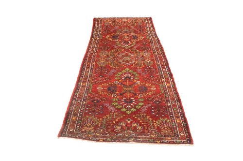Vintage Red Tribal 3'7X9'5 Lilian Persian Runner Rug