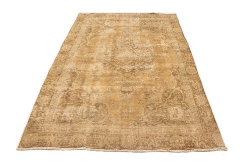 Antique Muted Distressed 7X11 Tabriz Persian Rug