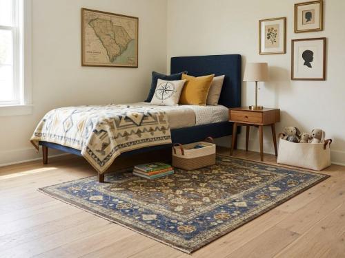 Brown Floral 4'9X6'3 Afghan Oriental Rug