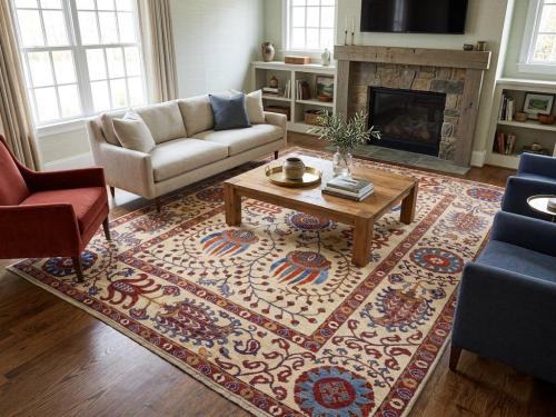 Beige Floral 7X10 Afghan Mamlouk Oriental Rug