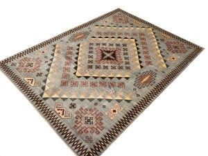 Gray Geometric Tribal 10X14 Afghan Oriental Rug